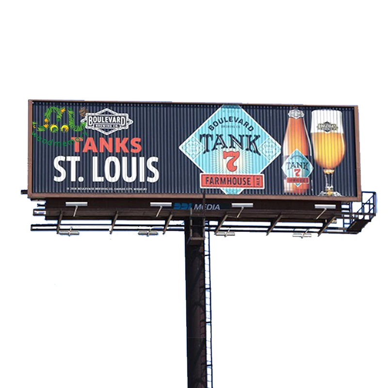 Пользовательский рекламный щит Tri-vision с широкоформатной стальной рамой