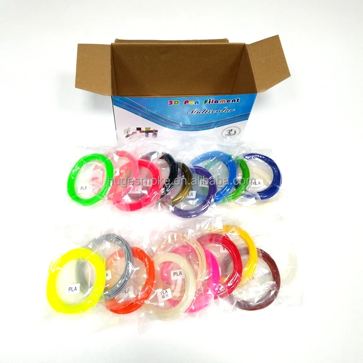 Hugesmoke 2018 3d Принтер Нити заправки 1,75 мм abs pla 20 видов цветов с светятся в темноте Цвет 3d волокнонные нити