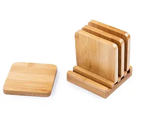 Classic Design 4 Pack Set Square Bamboo Alibaba