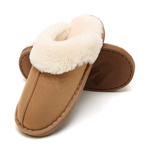 Womens Mens Slippers Winter Warm Cozy Memory Foam Fuzzy Slippers Plush Fleece Lined House Slippers Indoor Outdoor Home Slippers