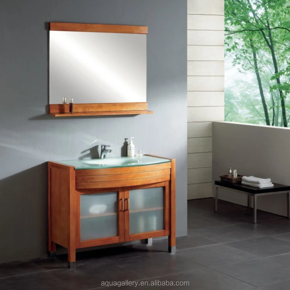 浴室　カウンター　机 72インチフロアスタンディング強化ガラスカウンタートップダブルシンク