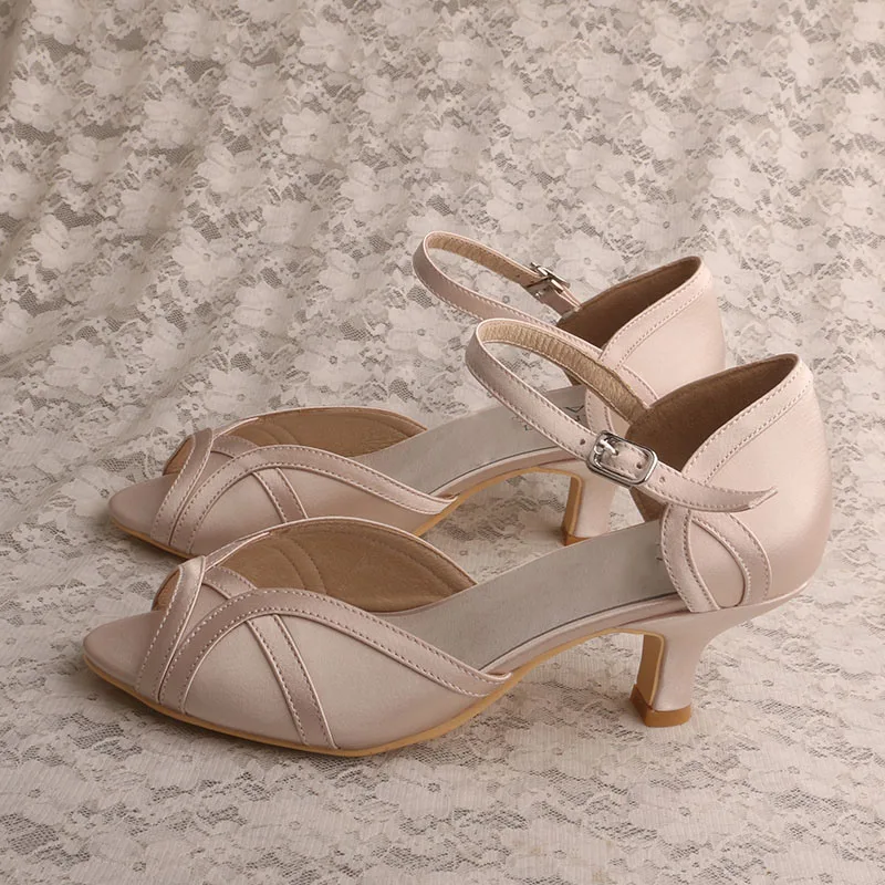 Wedopus White Shoes Low Heel Wedding Fashion Anti-slip