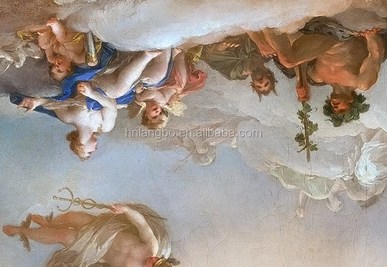 Pvc Sticker Wallpaper Mural Suspended Ceiling Hotel Greek Mythology Wallpaper