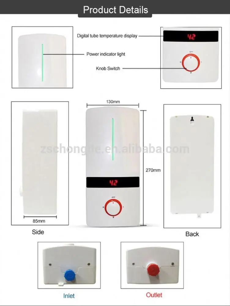 Anlabeier Brand Electric Instant Water Heater for Commercial Use Electric Storage Water Heater