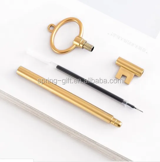 
 Promotion gift Creative Novelty Cute Key Shaped Black Ink Gel Pen for School Office Supplies Gift Ball point pens  