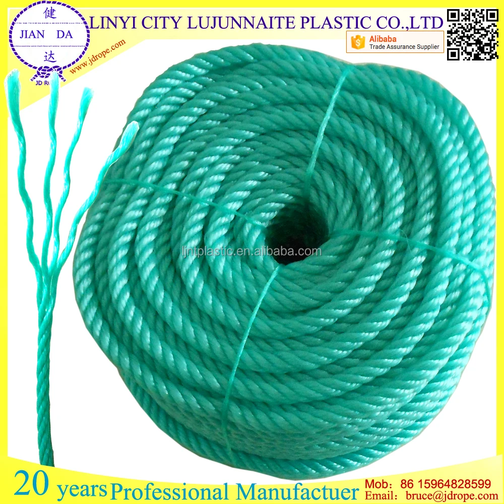 Высококачественные антиоксидантные и анти-УФ витые полиэтиленовые канаты в 3 или 4 нити