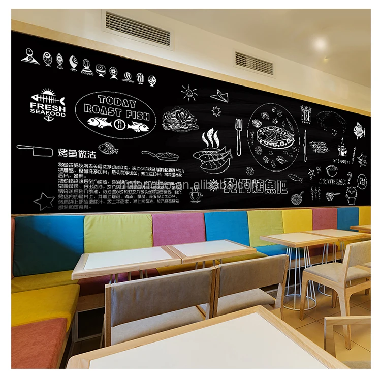 中国風黒板チョーク落書き壁画鍋バーベキューレストランホテル壁紙壁画 Buy ヴィンテージ壁紙 ヨーロッパ壁画 黒と白の壁紙 Product On Alibaba Com