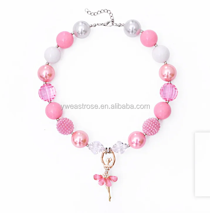卸売バブルガム子供ジュエリーファッション分厚いビーズネックレスバレエペンダント付き Buy 手作り分厚いビーズネックレス カラフルなビーズ分厚い ネックレス 王女分厚いビーズネックレス Product On Alibaba Com