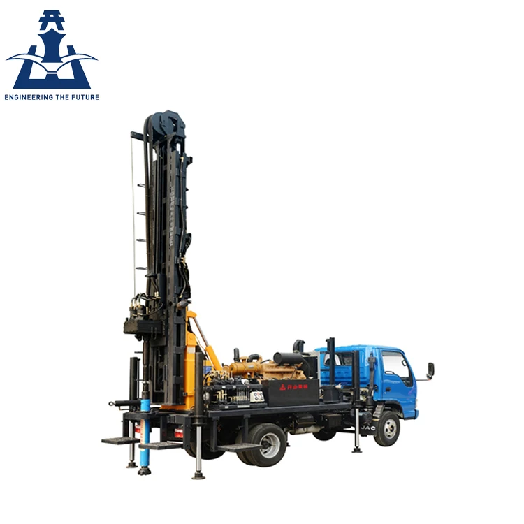 
 High quality 200m depth best price hot sale truck mounted water well drilling rig KW20