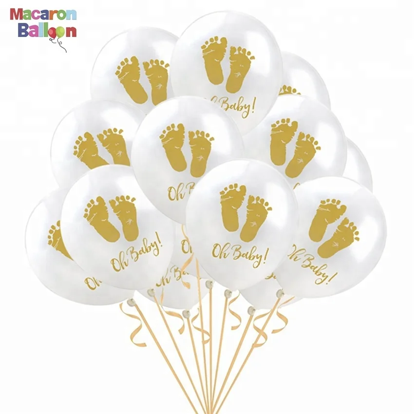 Pieces 12 Pouces Bebe Pieds Bebe Douche Decorations De Fete Ballons En Latex Blanc Kit Pour Petit Bebe Fete D Anniversaire Decoration Kk316 Buy 12 Pouces Bebe Pieds Bebe Decorations De