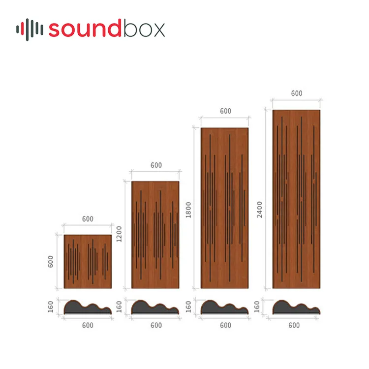 Акустическая панель MLS 3D diffuser WAVE 600 studio eco solid wood sound