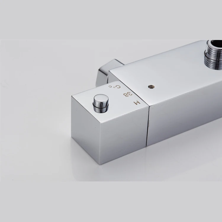 Modern Square Thermostatic Exposed Shower Valve details