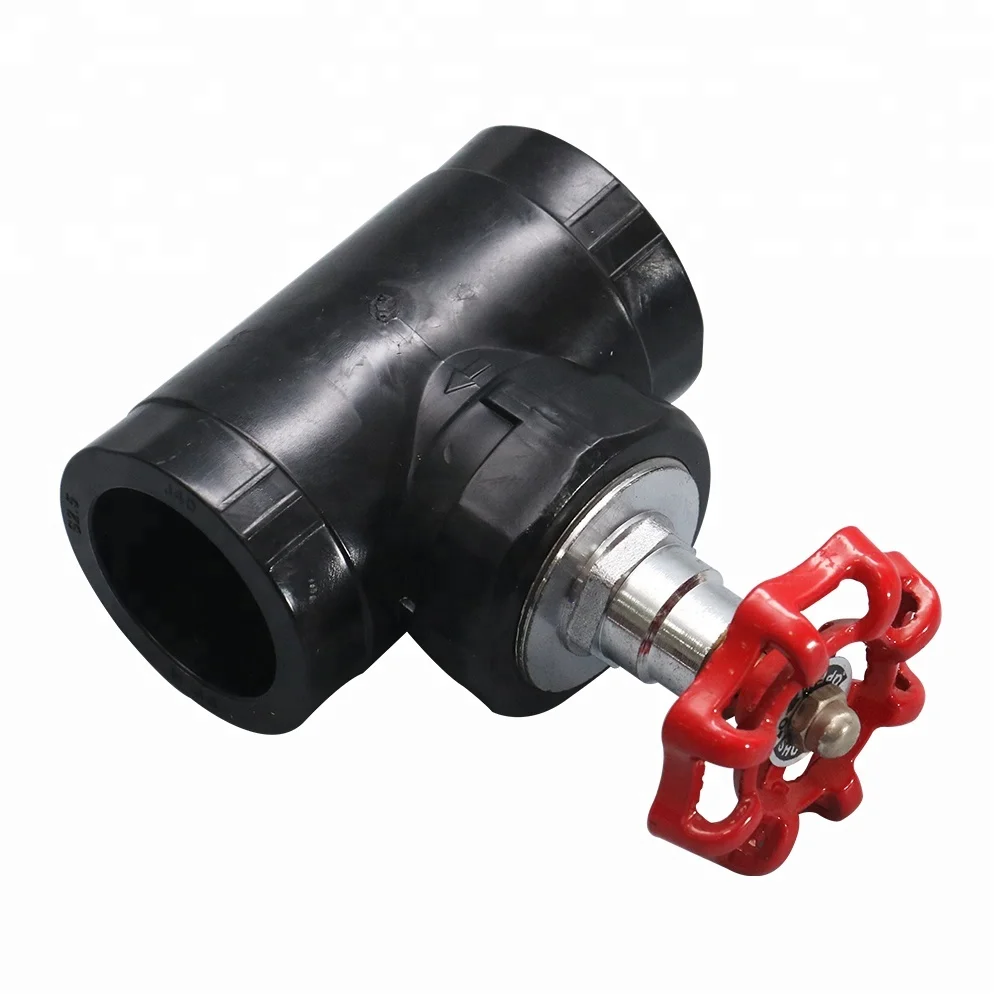 2021 new material fitting products J32 Black HDPE Plastic Water Pipe fitting pe stop valves