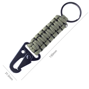 qinggear nylon rope survival keychain lanyard