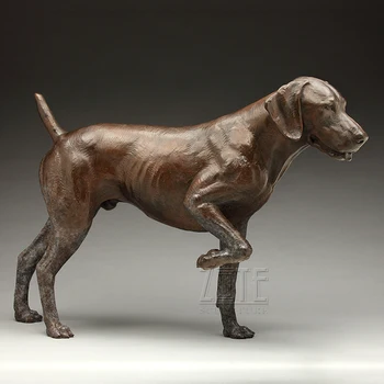 vintage ラブラドール　レトリバー　ブロンズ像 屋外装飾用動物像 等身大 ブロンズ ラブラドールレトリバー犬の彫刻