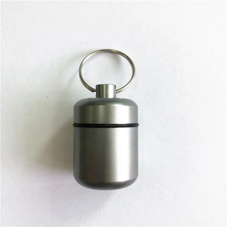 Брелок для хранения монет 27*41 мм алюминиевая коробка таблеток