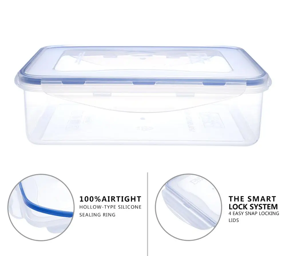 EASYLOCK Custom Made Biscuit Cookie Clear Plastic Container for Food