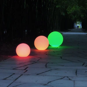 Colorful Outdoor Round Ball Decorative LED RGB Solar Pool Floating Light for Landscape Decoration