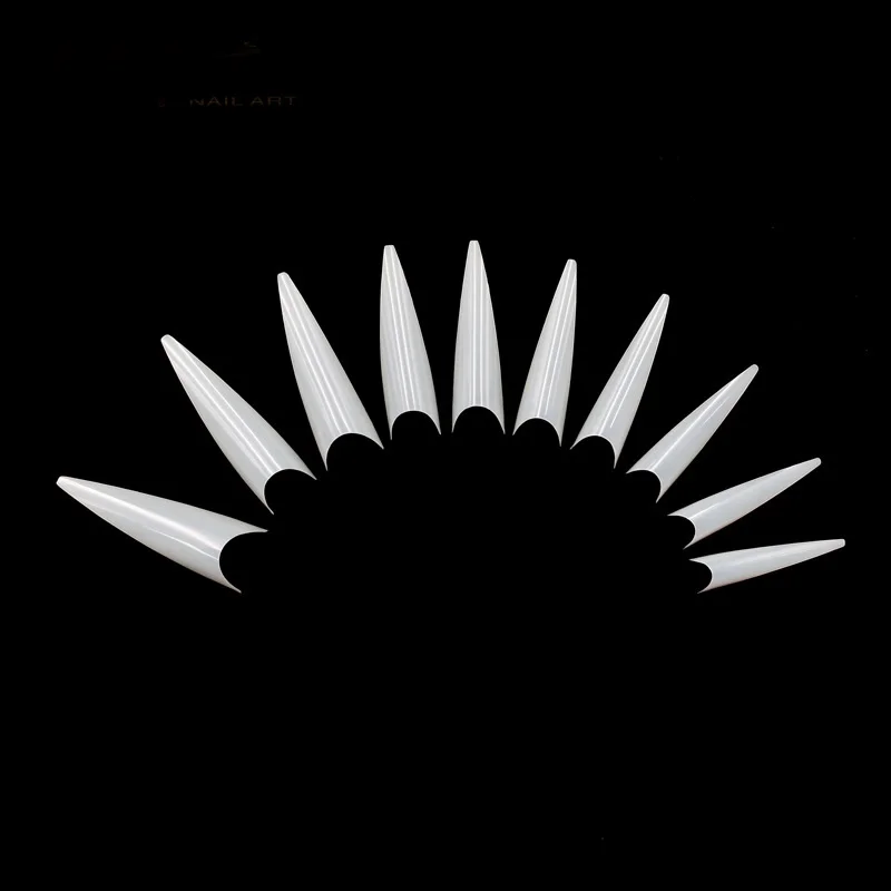 Yimart 500 шт. акриловые бусины средней длины на каблуке-шпильке для ногтей советы острым носком накладные ногти