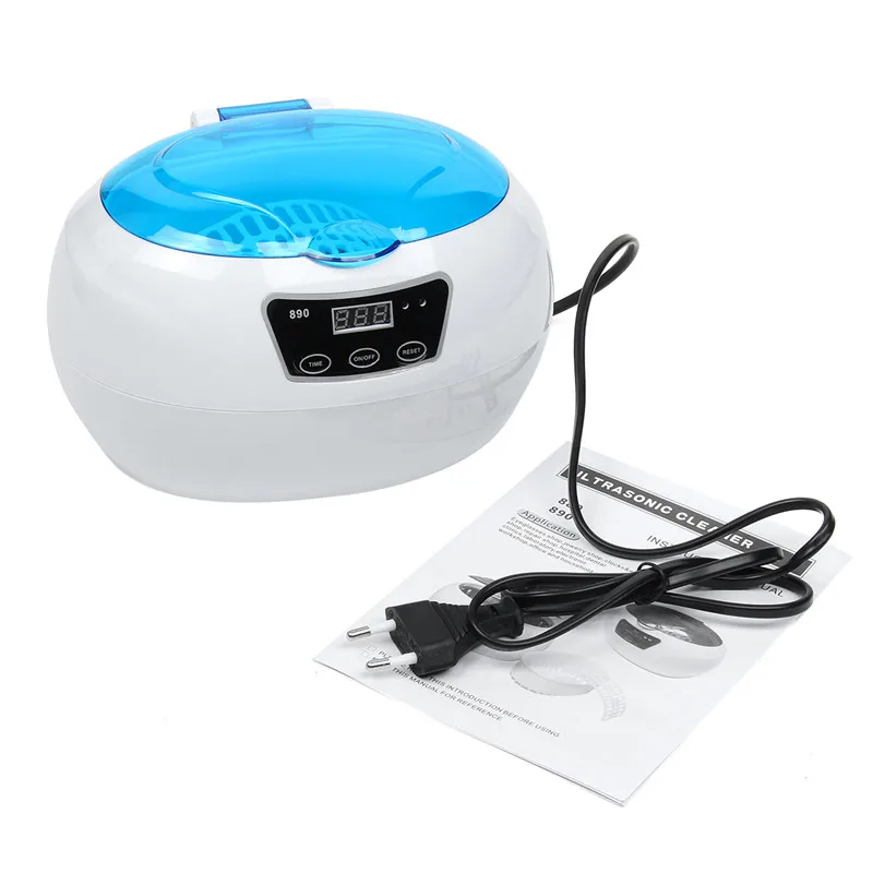 JP-890 Digital Ultrasonic Cleaner - 0.6L Mini Portable Machine for