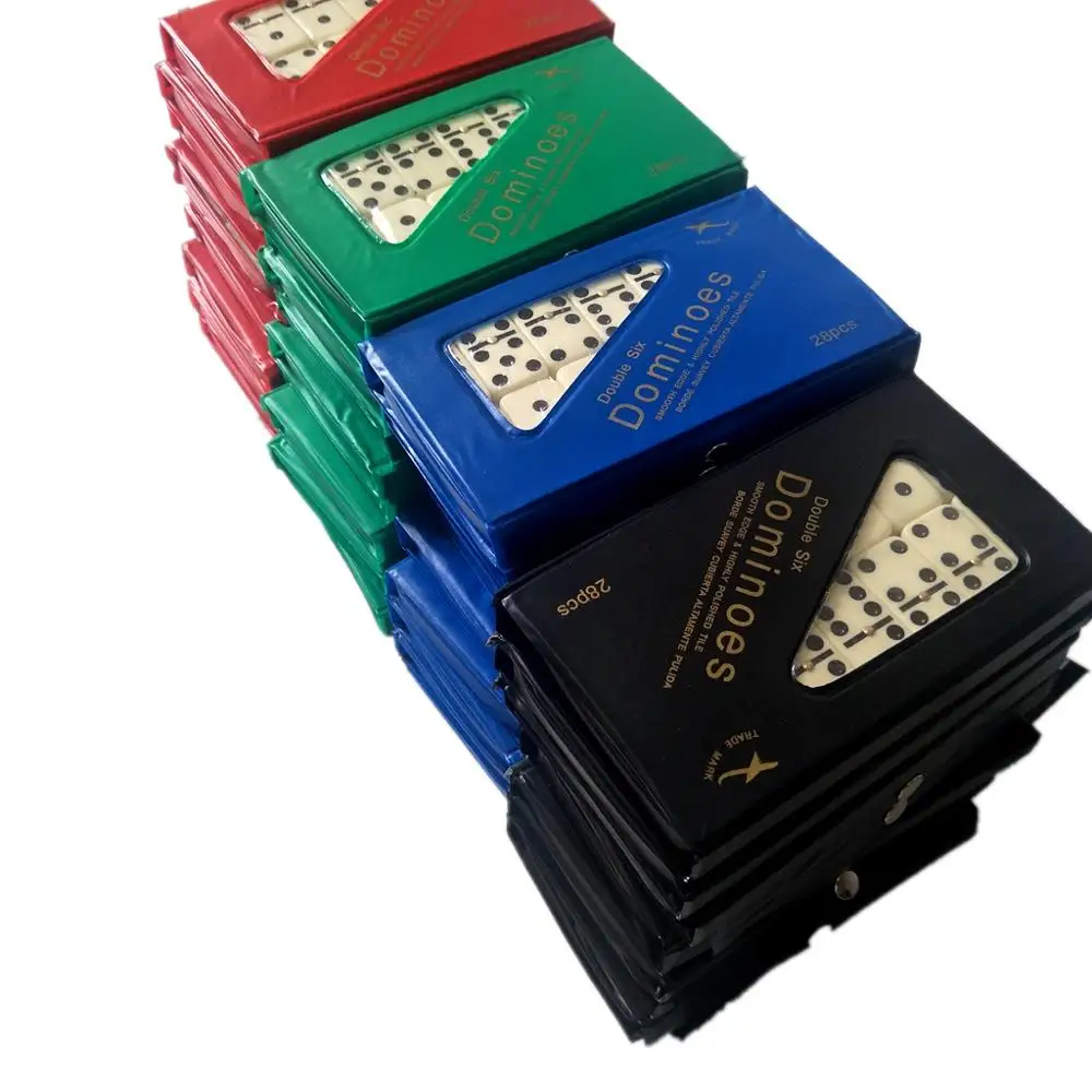 Wholesale Custom Jumbo Colored Plastic Domino Game Set for Kids for Children's Play