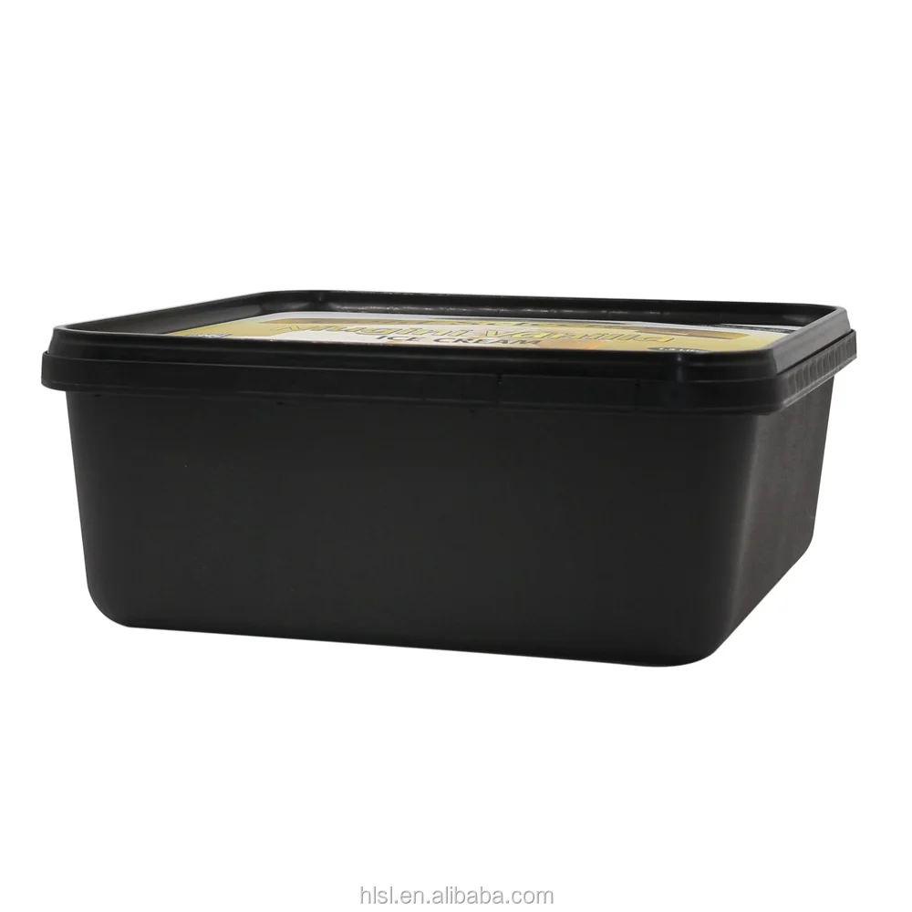 Ice cream plastic container with a volume of 1 L