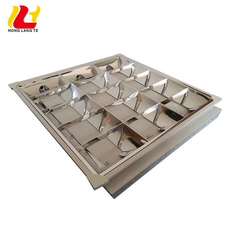 Wholesale T8 G13 Lamp Holder Fitting 30W 40W 60W 300X600mm 3 Tubes Iron 0.28mm Thickness Ceiling Led Grille Panel Light