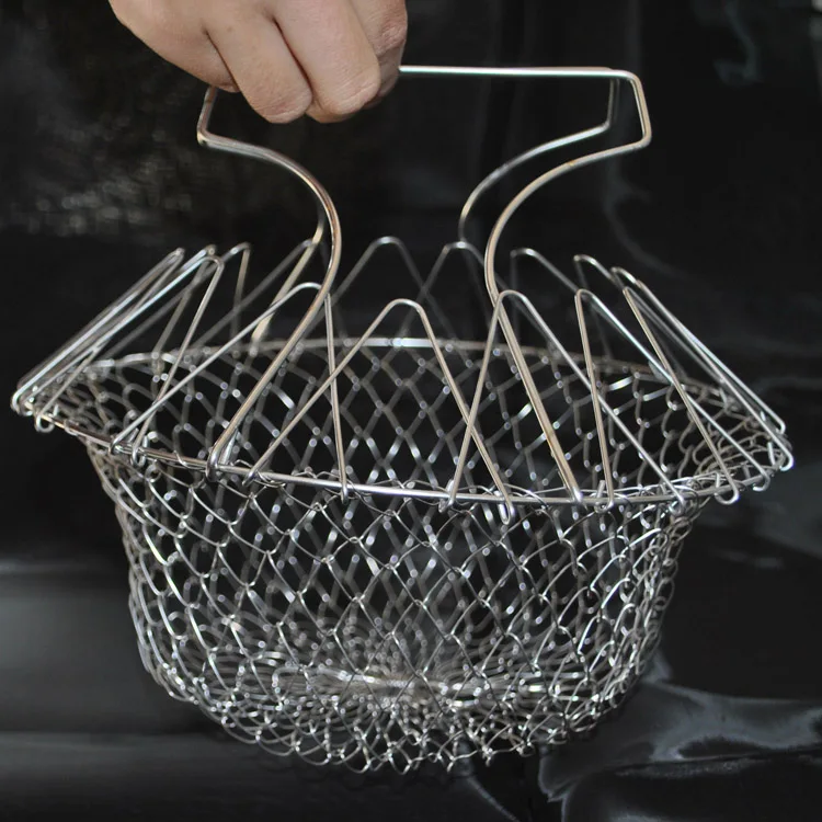 Складная корзина для жарки из нержавеющей стали/сито дуршлага сетчатый фильтр