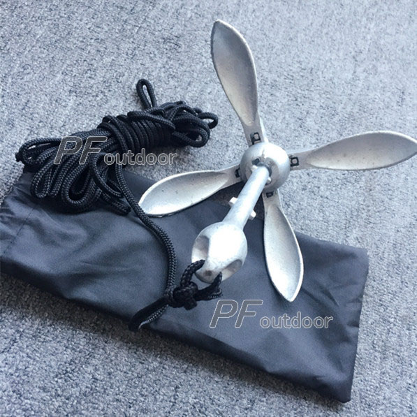 Высокое качество горячеоцинкованная 1 5 кг рыболовная лодка складной якорь комплект