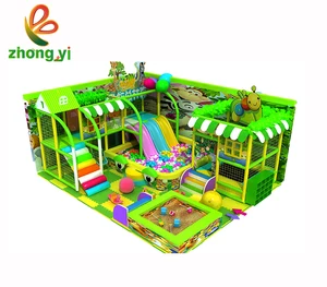 Jungle Theme Kids Soft Playground Equipment Castle PVC