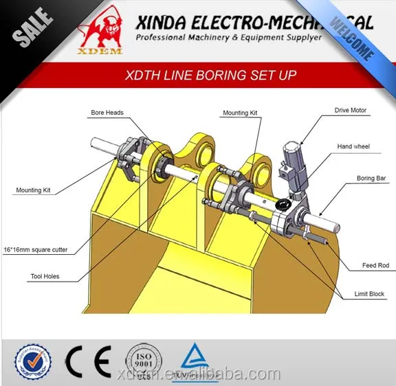 XDEM XDTH50 Portable Line Boring Machine Line Bore Welder Repairing Excavator Etc Good Price