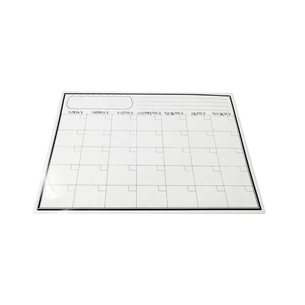 Высокое качество бытовой сухой стереть гибкий магнитный календарь лист для