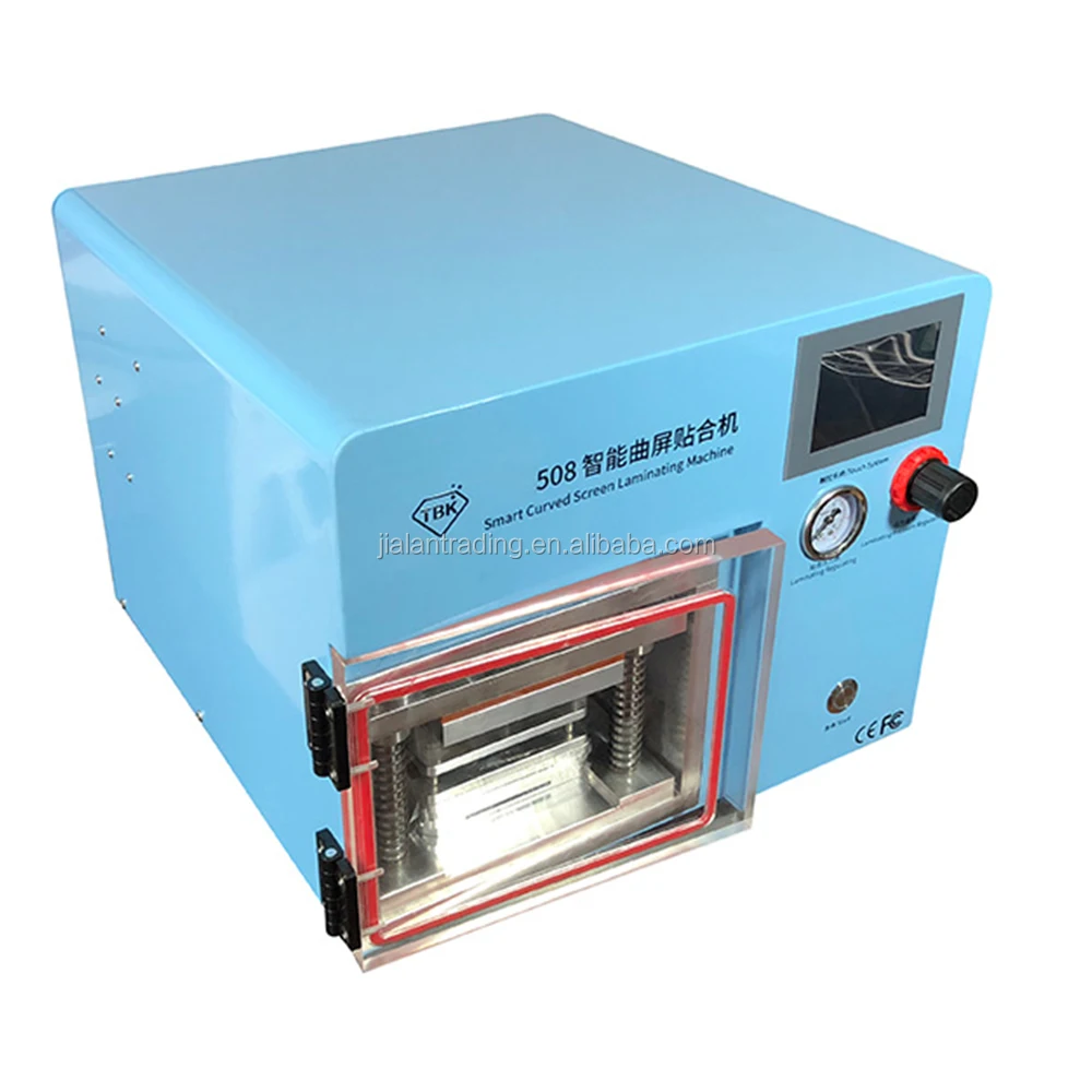 5 in 1 TBK 508 LCD Curved Screen OCA Glass Vacuum Laminating Machine with Edge Laminating Mold for S6 Edge to S9 Plus Mold