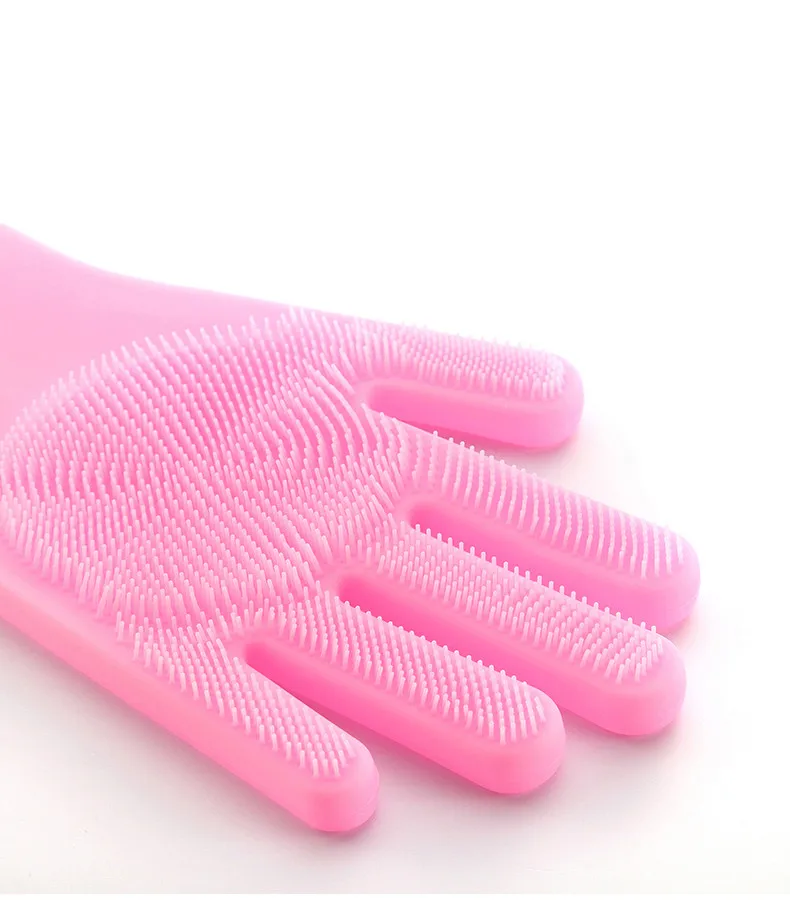 Guanti Per Lavare I Piatti In Silicone - Con Spugna Integrata, Antiscivolo, Resistenti Al Calore Fino A 160°C - Foto 2