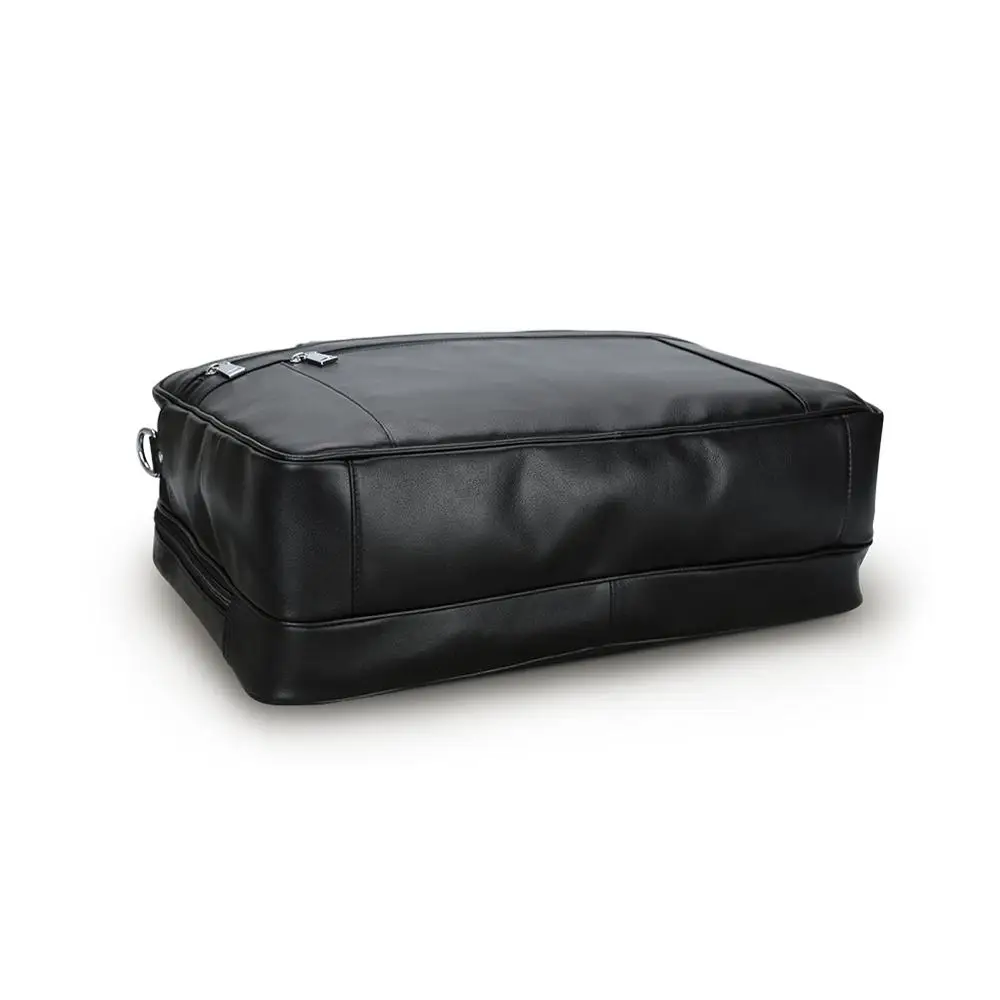 Tiding High Quality Black Mens Business Tote Bag Lawyer Laptop Leather Briefcase