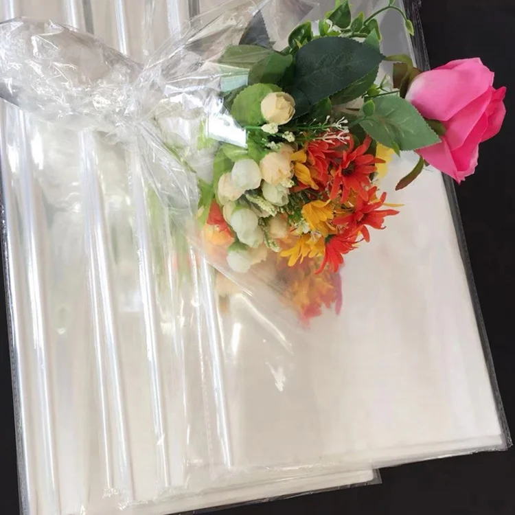 Clear Flower Bouquet Wrapping Paper 45cm*45cm Transparent Opp Plastic  55cmx55cm Waterproof Glassine Paper - Buy New Cellophane Perlescent Film  Flower