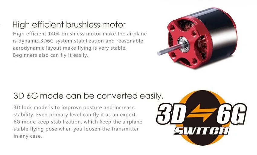 XK A600 4CH 3D6G System Brushless RC Airplane RTF 2.4GHz RC Fix-wing