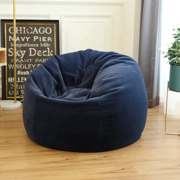 VISI Filling Soft Stool Leisure Sofa Chair Flocking Sofa Bed Living Room Furniture Double People Furniture Bean Bag Lazy Sofa