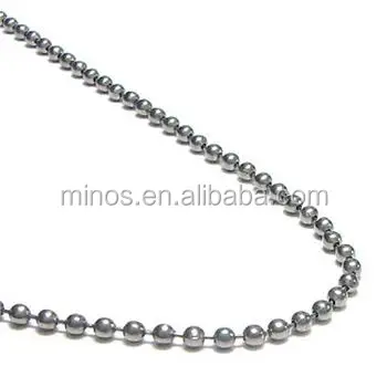 Titanium 3mm Bead Necklace Chain 