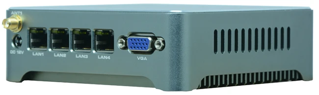 Безвентиляторный 4 lan firewall appliance J1900 четырехъядерный процессор 2 ГБ RAM 32 SSD