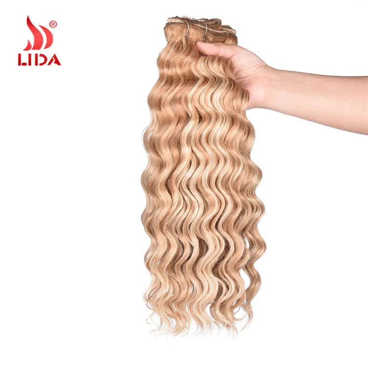 Lida 27 613 Deep Wave Human Hair Ombre Golden Color Jerry Curl Weave Natural Hair Color India Human Hair Curl Buy Lida 27 613 Deep Wave Human Hair Ombre Golden Color Jerry Curl Weave Natural