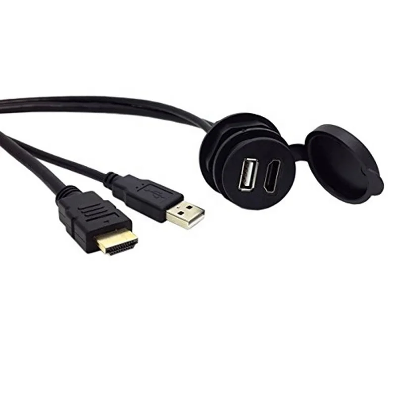 
 Удлинительный кабель для автомобильной приборной панели лодки приборной панели USB 2,0 и HD MI  