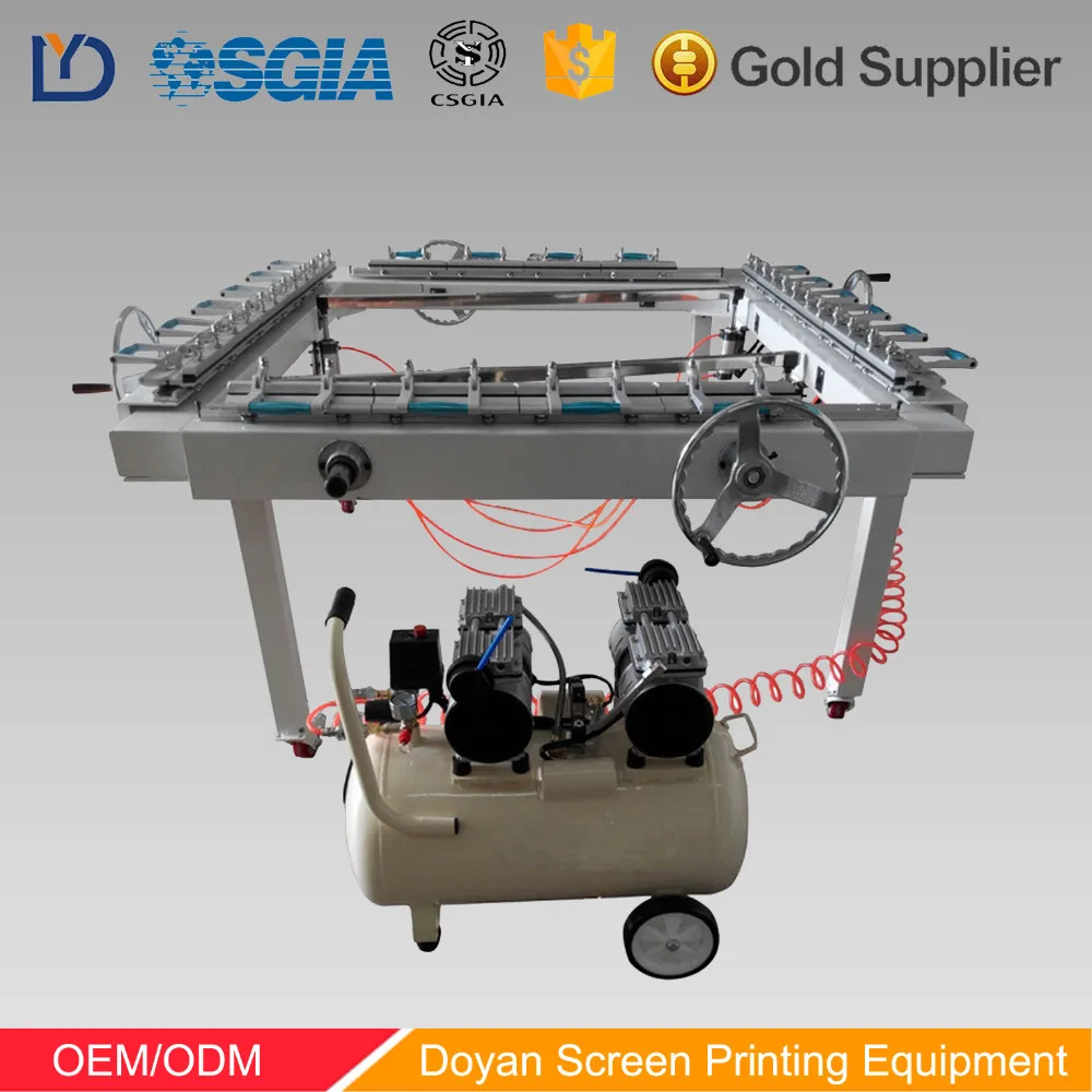 Screen Printing Pneumatic Mesh Stretch Machine With Single Clamp