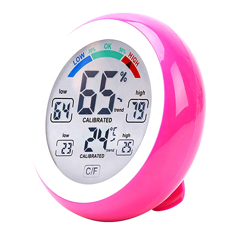 Wireless comfort Display Round Shape Touch Screen Digital Thermometer Hygrometer Price
