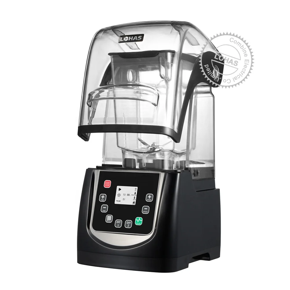 Smoothie Blender Powerful Heavy Duty Smoothie Milkshake Commercial Blender with Soundproof Cover