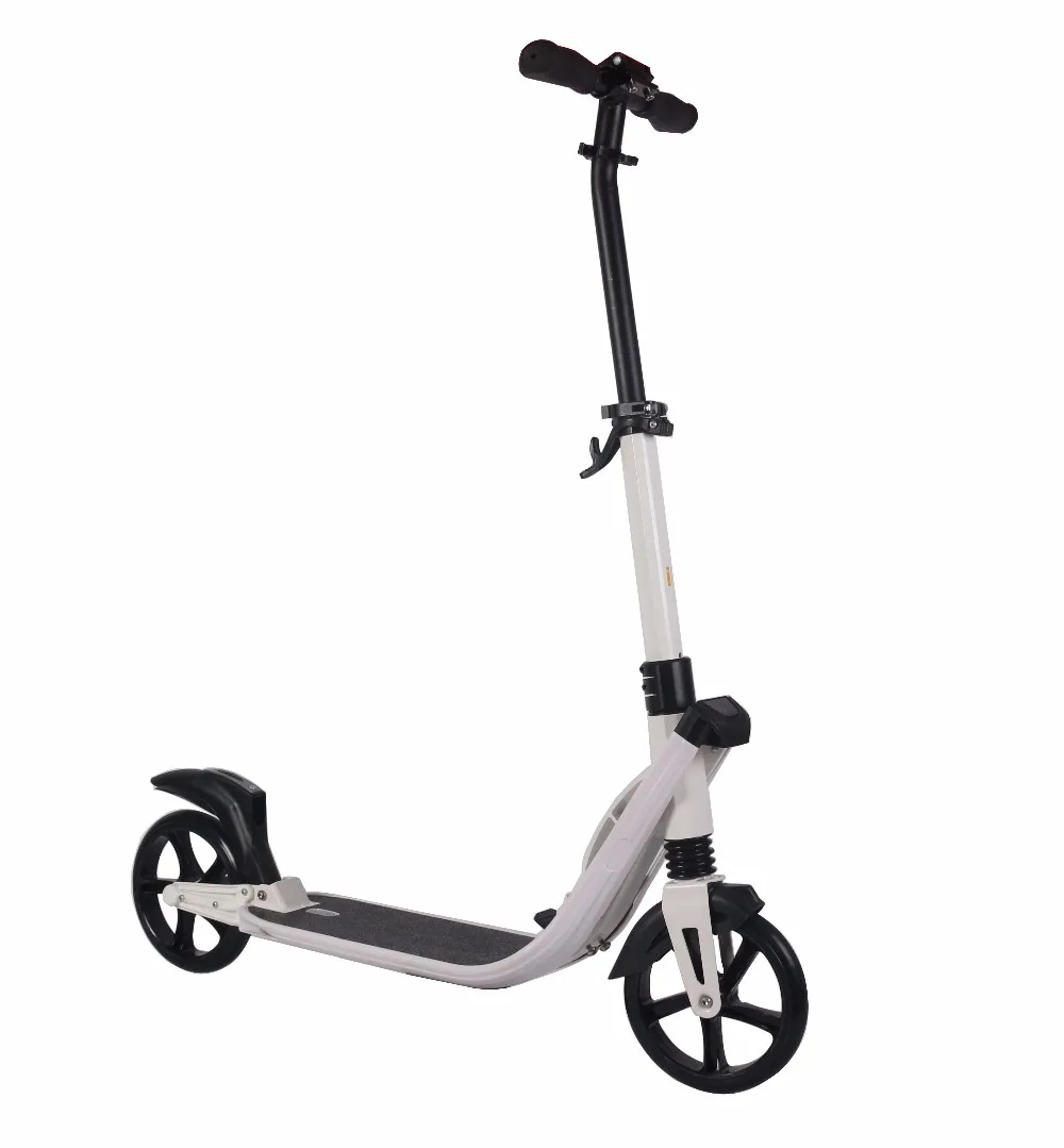 Взрослые 200 мм большие колеса ножная педаль скутеры с двумя подвесками самокат