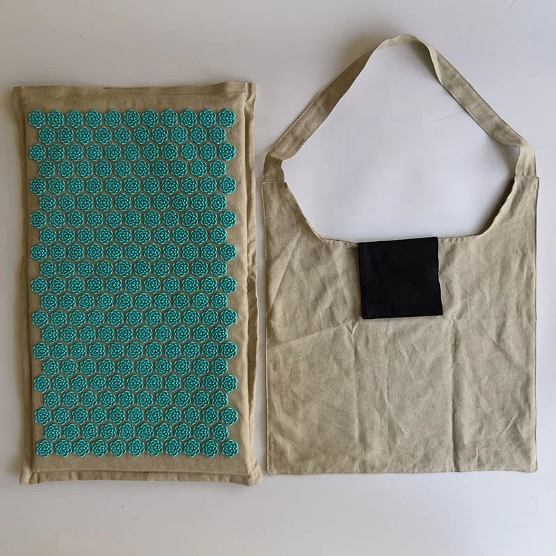 100% натуральный коврик из органического льна для акупунктуры, наполнитель из кокоса, коврик для акупрессуры