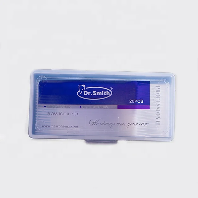New Product Teeth Flosser Most Popular UHMWPE Adult Dental Floss Toothpick 20pcs Plastic case Pack Provide Customized