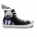 Wen Anime Hand Painted Shoes Design Custom Tokyo Ghouls Black Men Women s High Top Canvas