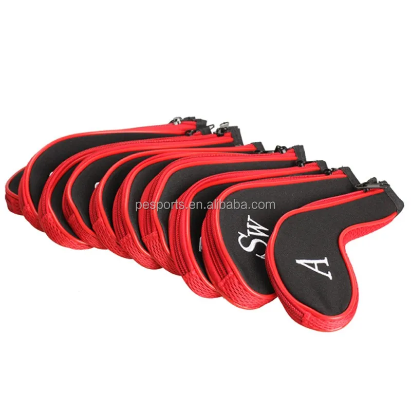 
Индивидуально изготовленные чехлы на молнии для клюшек для гольфа 10 шт./компл. Неопреновые Чехлы для гольфа 